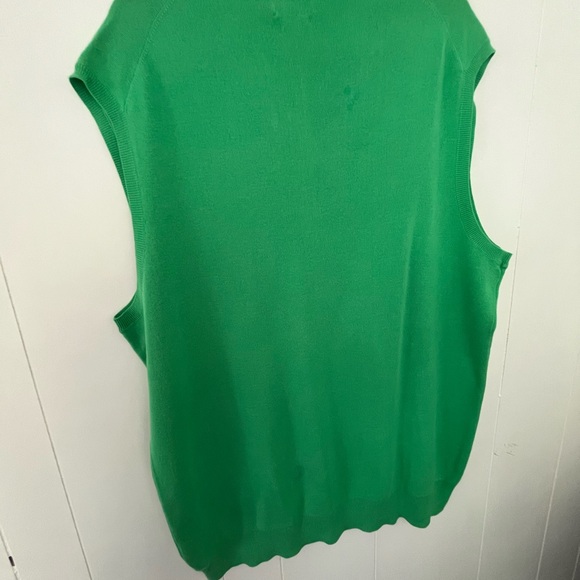 Polo Ralph Lauren Green Sweater Vest Pima Cotton TALL size LT Large Preppy Golf - Picture 2 of 4